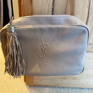 Yves Saint Laurent Beige Leather Crossbody Bag